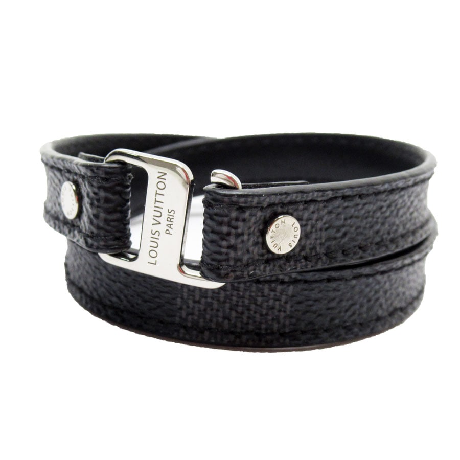ルイ ヴィトン LOUIS VUITTON ブレスレット ダミエ グラフィット ダミエグラフィットキャンバス ブラック メンズ M6763 t19084g
