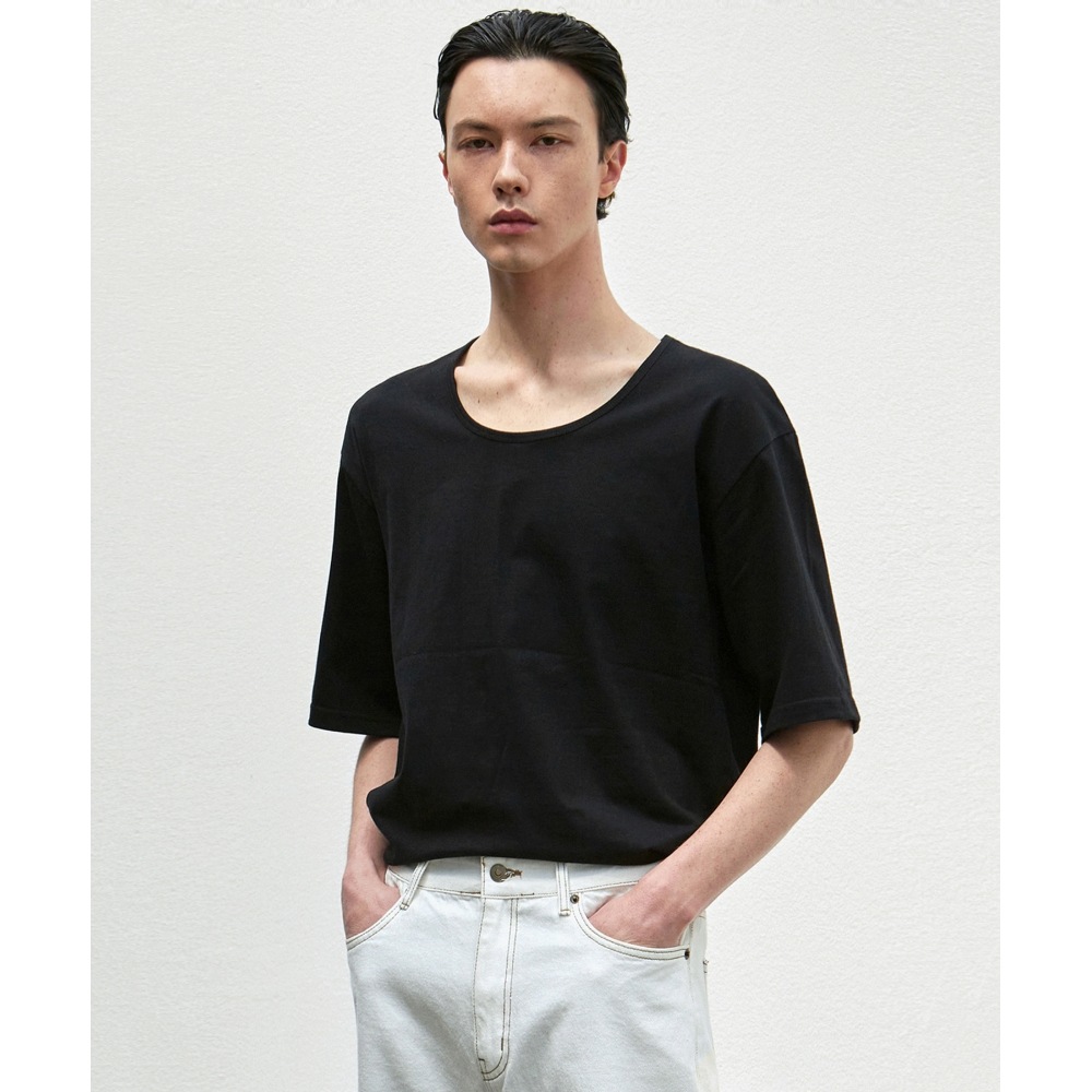 ニック&ニコールコットンプレミアム Tシャツ_ブラック