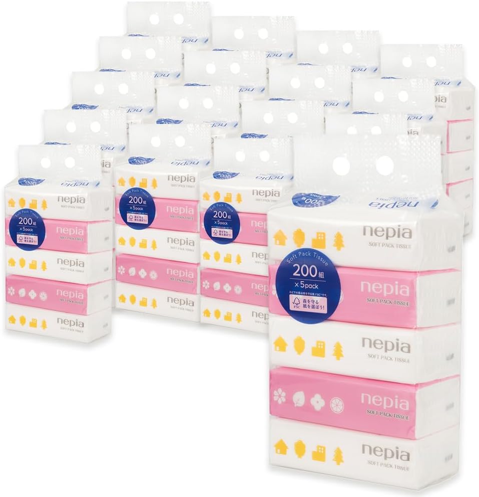 ネピア nepia 18個セット ティッシュ ソフトパック 400枚 200組 ×90パック 得用 大容量 まとめ買い 業務用