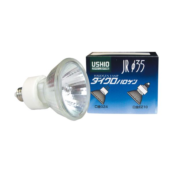 （まとめ） ウシオライティング ダイクロハロゲン スーパーライン 35W 中角 EZ10口金 ミラー付 JR12V35WLM／K3／EZ-H 1個 (×4セット) 12,672円