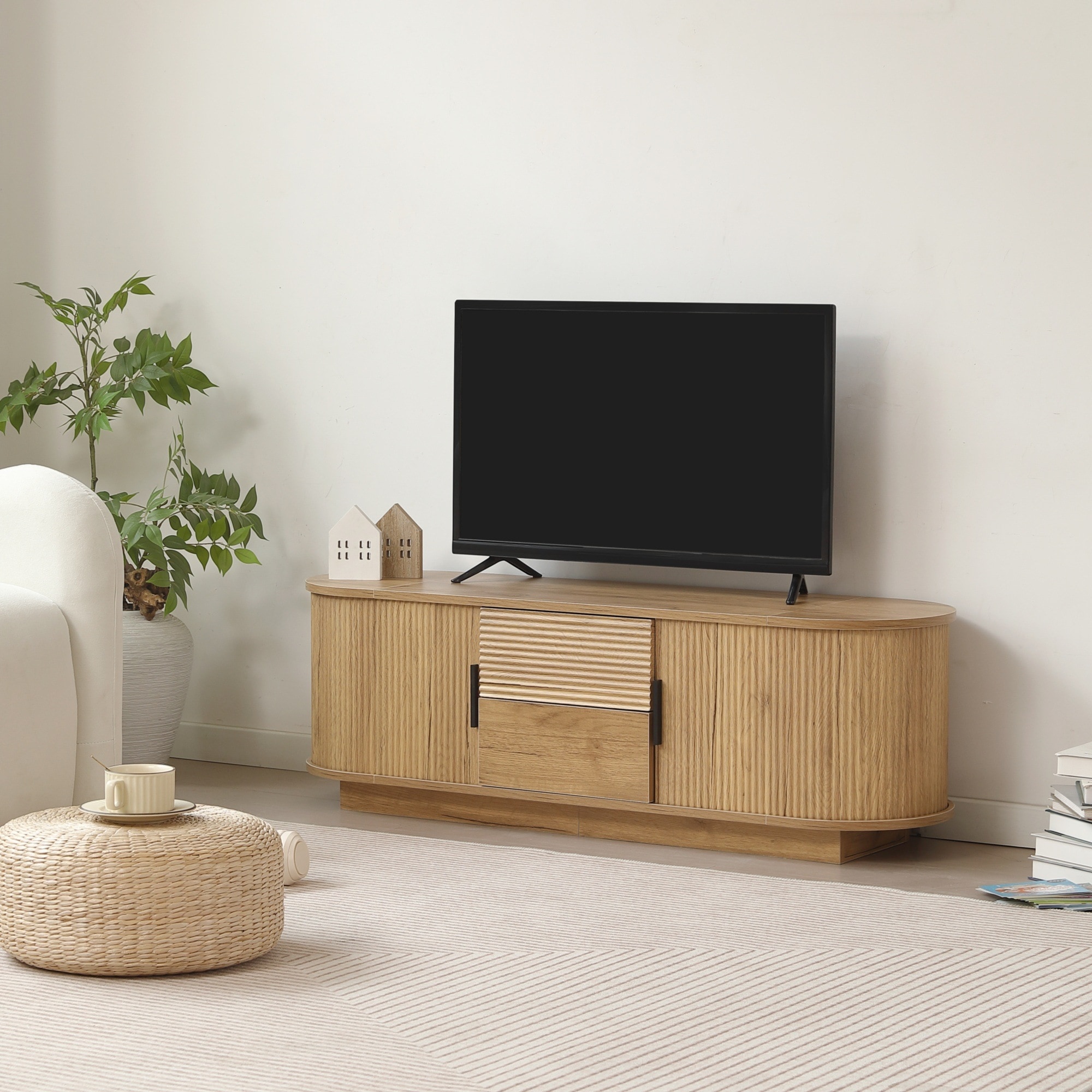 【国内発送】355【幅120cm/ナチュラル】テレビ台 ローボード 収納 木製 テレビボード テレビラック リビングボード おしゃれ 北欧 引出し収納 TV台 TVボード ロータイプ 棚 シンプル ス