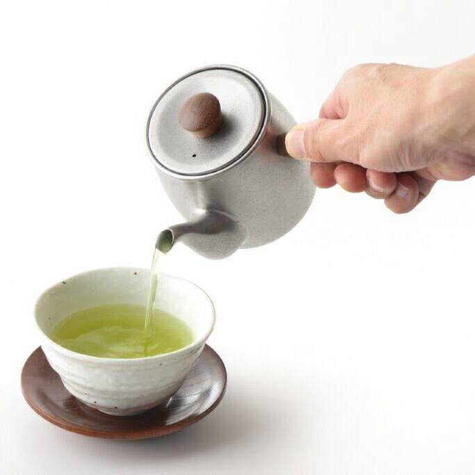 宮崎製作所 Miyaco 茶き急須 小 /日本製 国産品 ステンレス製 木柄 天然木 茶漉し付き 緑茶 シンプル おしゃれ アンティーク調 モダン 和風 12杯 ミニサイズ ちいさい 可愛い 箱付