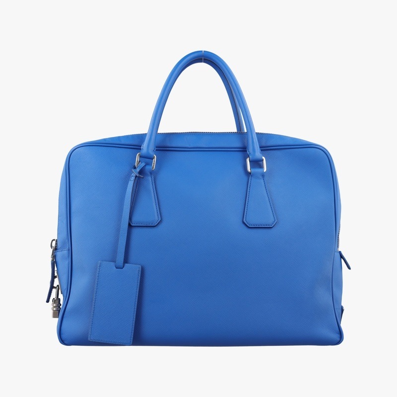 ブリーフケース ビジネス ブルー サフィアーノレザー VS0305 208 31/O中古