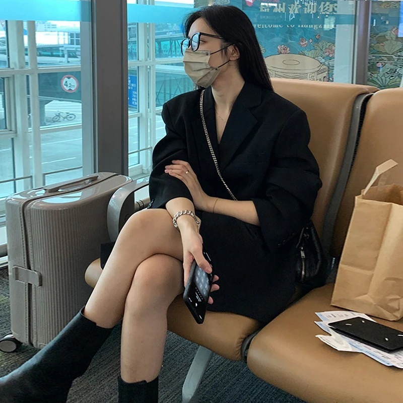 新生活応援ビジネス特集 グレーブレザーの韓系スーツ 事務服 OLオフィス ビジネス スーツ アウター ファッション カジュアルでゆったり