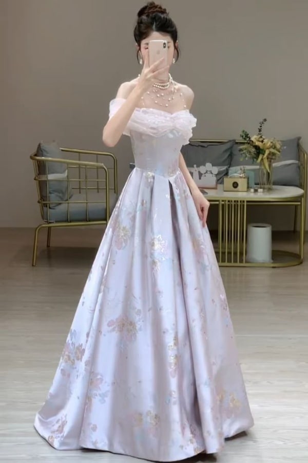 優雅なロングスカートのドレスの女性の歳の成礼の誕生日の司会のスカートの長いタイプの優雅な雰囲気の高級感