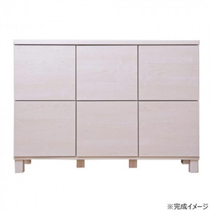 日本製組立家具 リビングボード 収納キャビネット CO-NC-8011CB ホワイト