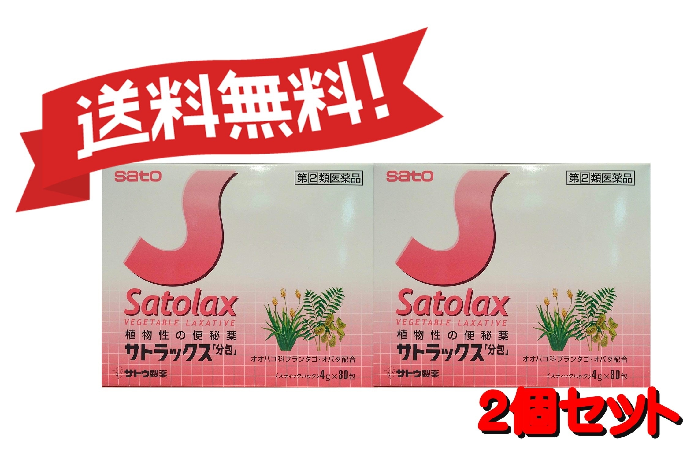 【2個セット】 【指定第2類医薬品】サトラックス「分包」 4g×80 4987316011097-2