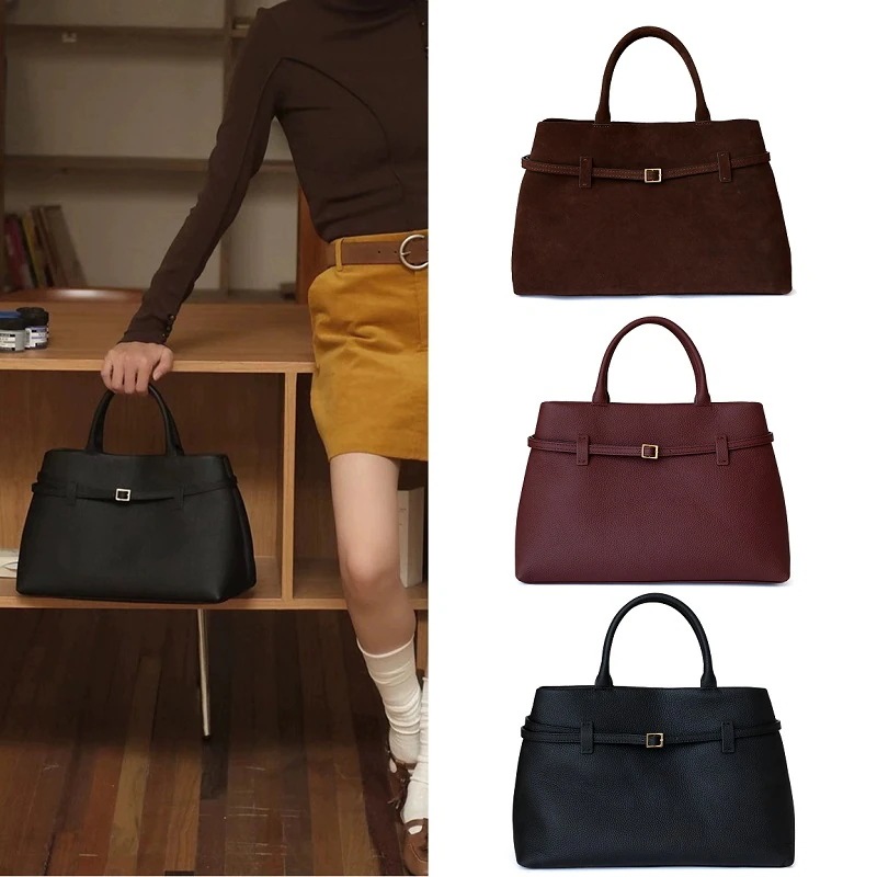 バッグトートバッグレデイースバッグカバントートバッグ2025秋大容量レザー本革通勤3カラー