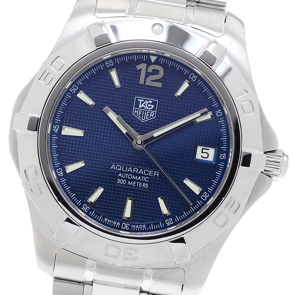 タグホイヤー TAG HEUER WAF2112.BA0806 アクアレーサー デイト 自動巻き メンズ 良品 保証書付き_892419【中古】 67,265円