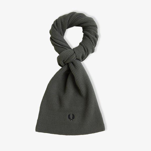 [プラットフォーム+] 2024年 FW 男女共用 ワッフル ニット コットン スカーフ CFPU2438150-638