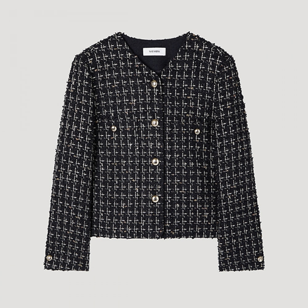 (シーズ・ミス) カラーグリッターツイードジャケット_SWWJKP11080