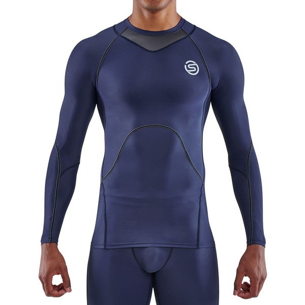 スキンズ メンズ コンプレッションウエア SERIES-3 トップロングスリーブ ネイビー S 18121310 098