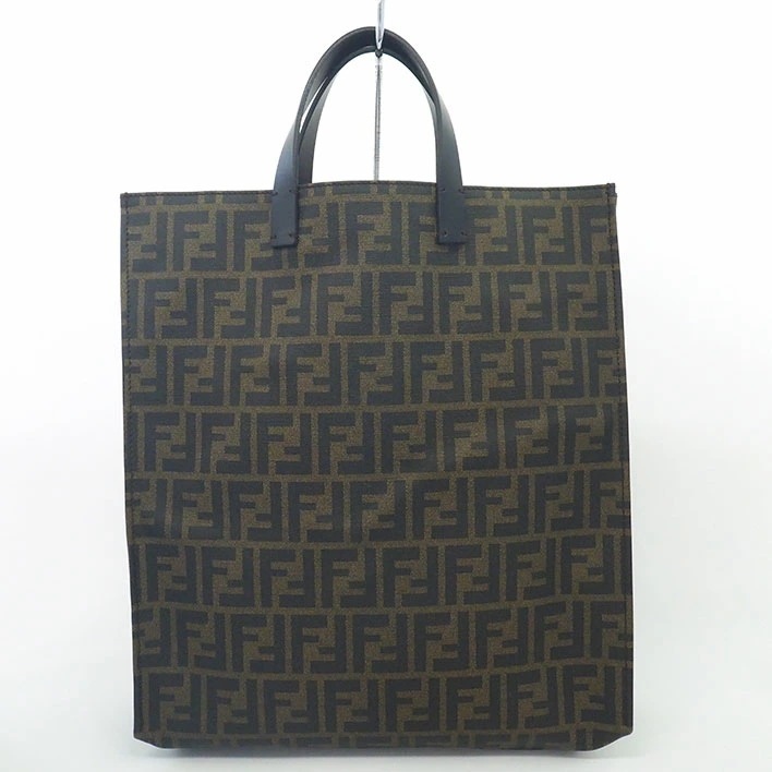 【美品】フェンディ FF柄 スクエア ズッカ 男女兼用 【トートバッグ】