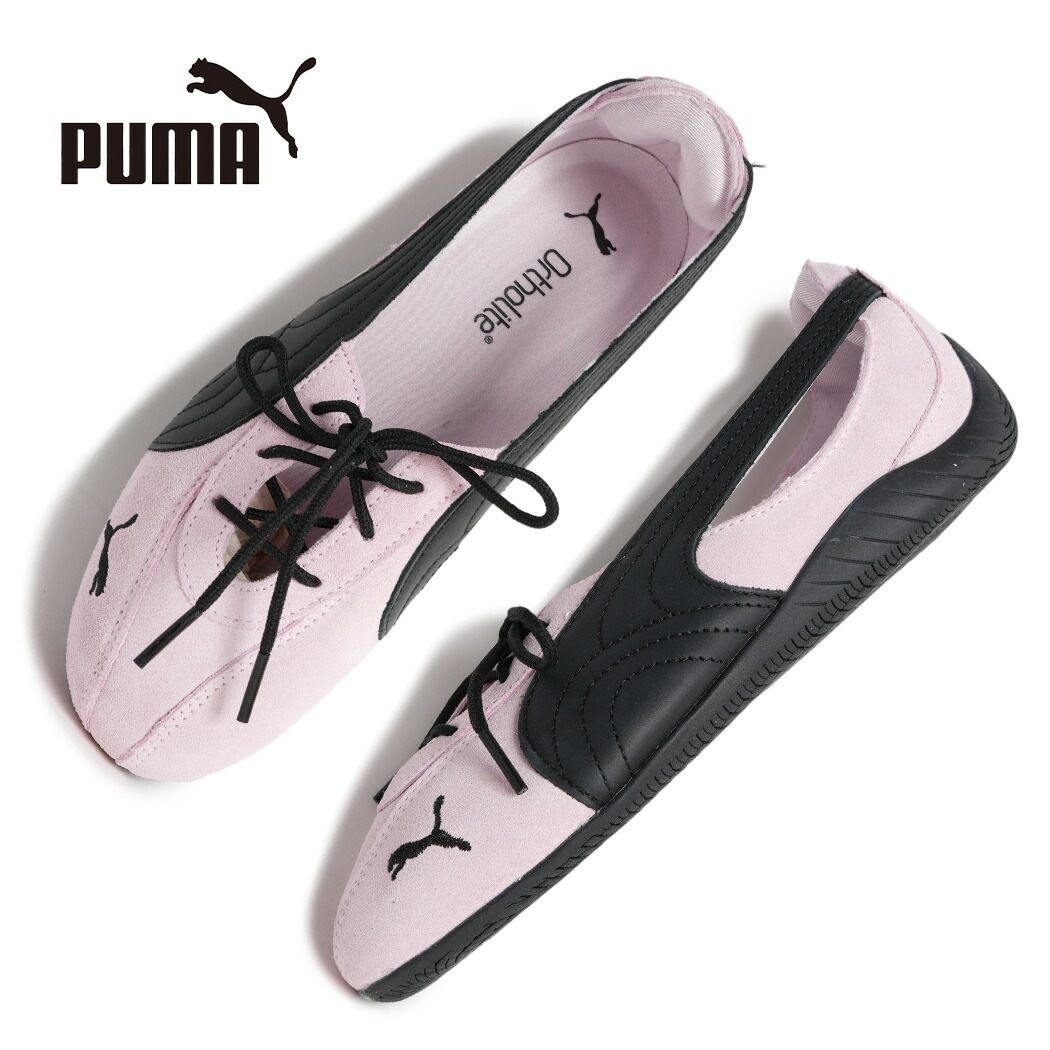 PUMA プーマ 薄底 スピードキャット バレエ シューズ スニーカー SPEEDCAT BALLET NOVA WNS POWDER PINK PUMA BLACK ( ピンク レディース Y2K