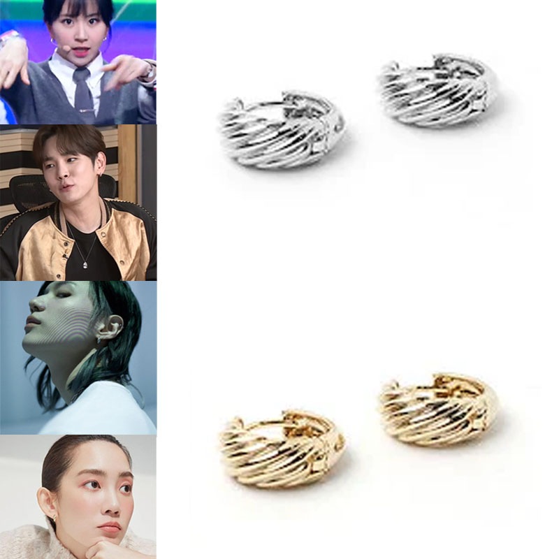 [シャイニキーテミンシンヒョンビン着用]satin earring/韓国ファッションスタイル/SNS人気/デイリーアイテム/トレンドアクセサリー/韓国女性トレンド/韓国芸能人着用/セレブ着用/k