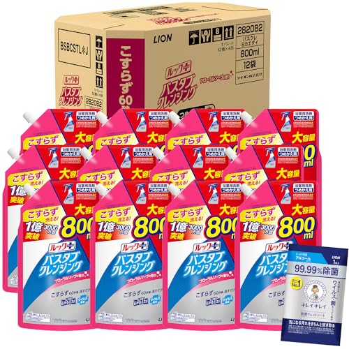 お風呂 洗剤 ルックプラス バスタブクレンジング フローラルソープ 800ml12個+おまけ付き