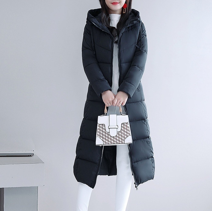 レディース コート ダウン アウター 上着 前開き ロングコート ダウンコート ロング 長袖 フード フェミニン ストリート もこもこ ふっくら ファスナー ポケット かわいい きれいめ シンプル 5,382円
