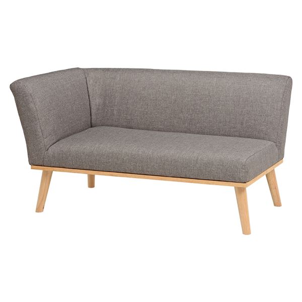 ソファー 約幅130cm 右肘付き グレー スチールフレーム 脚部組立式 ダイニングソファー ケルト リビング 在宅ワーク