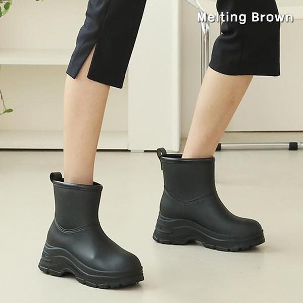 女性用ショートレインブーツ 長靴 梅雨シューズ S49