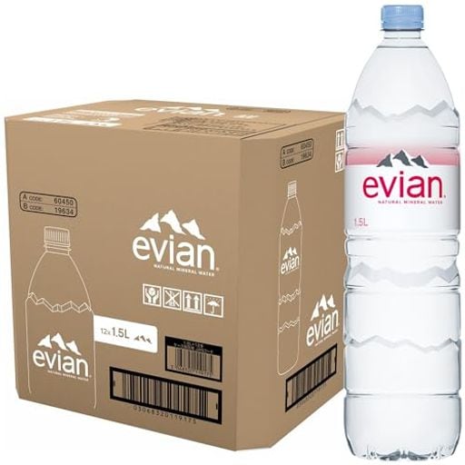 EVIAN(エビアン) 伊藤園 EVIAN 硬水 ミネラルウォーター ペットボトル 1.5L×12本 [正規輸入品]