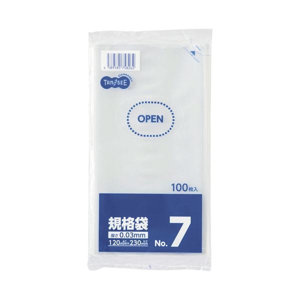 （まとめ）TANOSEE 規格袋 7号0.03120230mm 1セット（1000枚：100枚10パック）5セット 12,159円