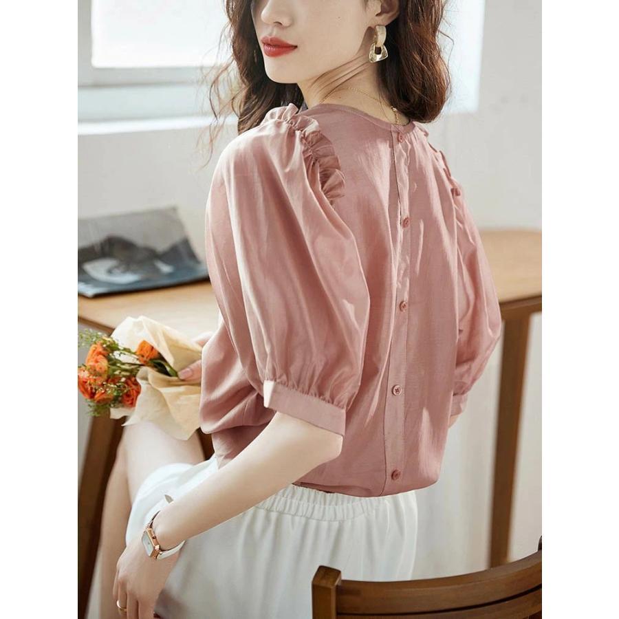 夏新作ブラウス レディース トップス シャツ 夏 秋 トップス 半袖 大人 キレイめ 上品 体型カバー 大人ナチュラル おしゃれ きれいめ 可愛い 30代 40代