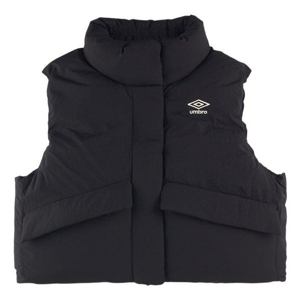 ウーマンズ コージー クロップ ダウンベスト UP422CDVN3-BLK0