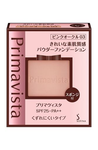 プリマヴィスタ きれいな素肌質感パウダーファンデーション ピンクオークル03 SPF25 PA++ 9G