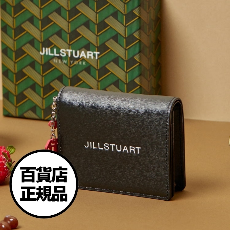 【JILLSTUART】レザー プチチャーム付き 二つ折りウォレット Leather Bi-Fold Wallet with Petite Charm ギフトラッピング対応 韓国百貨店正規品
