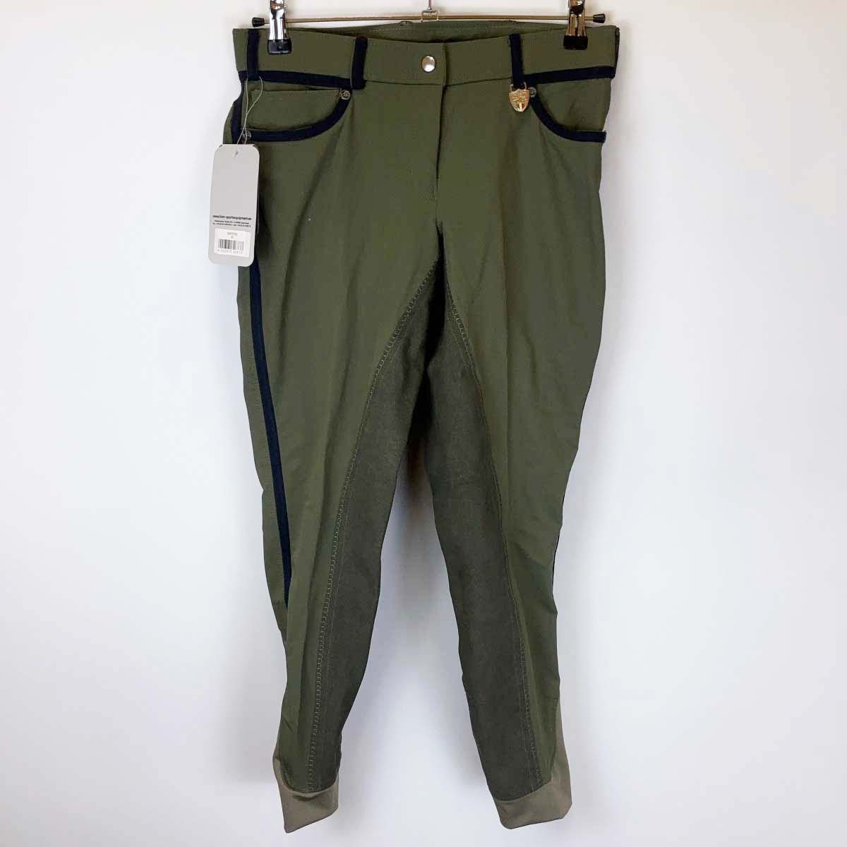 【中古・未使用品】HKM Lauria Garrelli ローリア ギャレリィ キュロット パンツ フルシート D20 グリーン 53475700 レディース 乗馬ズボン 馬術