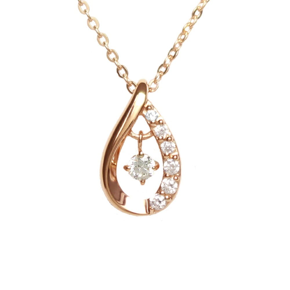 リボン済＆紙袋 ネックレス 正規品 レディース しずくモチーフ ペンダント プレゼント シルバー素材 祝い