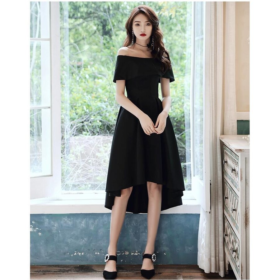 ウエディングドレスオフショルダー パーティードレス 10代 20代 30代 40代 aラインワンピー 7,000円