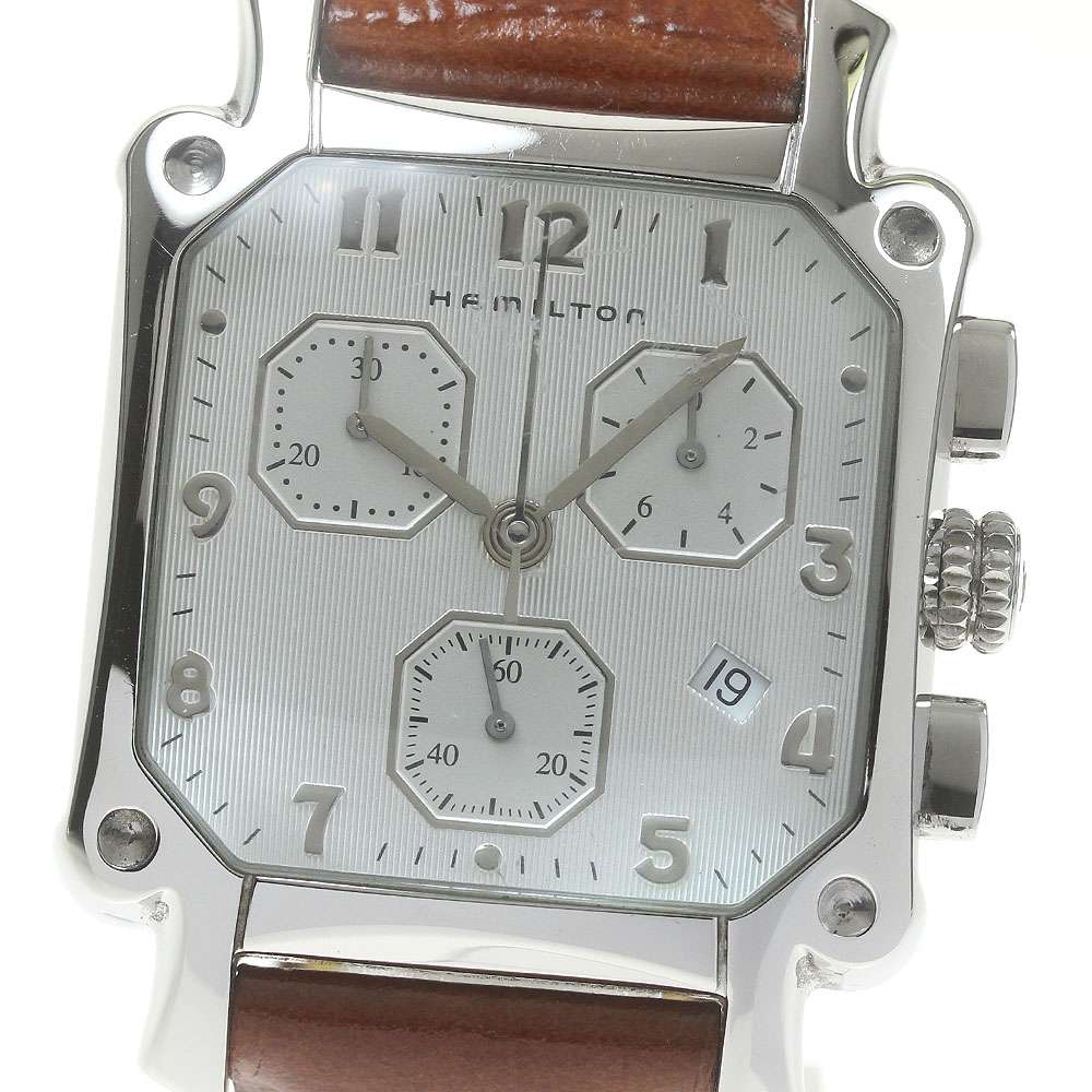 ハミルトン HAMILTON 6319 ロイド クロノグラフ クォーツ メンズ 箱・保証書付き_840644【中古】