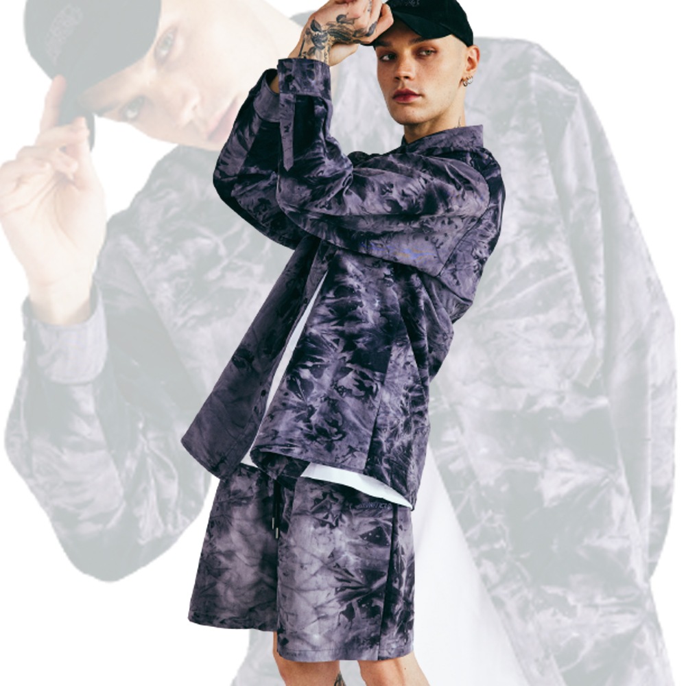 [UNISEX] [男女兼用] TIE-DYE NYLON HALF PANTS タイダイナイロン ハーフペンツ 半ズボン