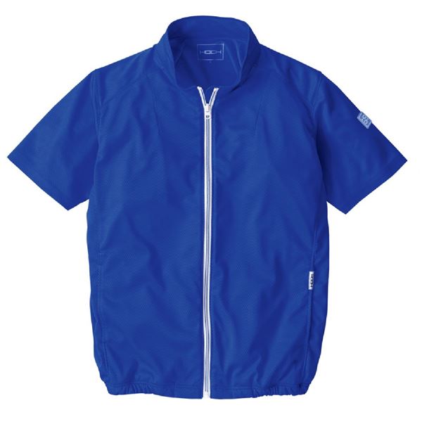 村上被服 HOOH 半袖ニットブルゾン V771 ロイヤルブルー サイズ：8L 服単品 [バッテリー/ファン/ケーブル別売]