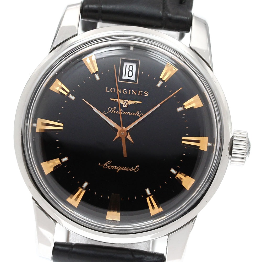 ロンジン LONGINES L1.611.4 コンクエスト デイト 自動巻き メンズ 良品 保証書付き_839555【中古】