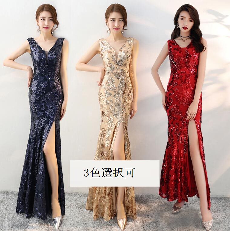 エレガント 3色選択可 お呼ばれドレス 着痩せ 20代30代40代 OL 通勤 パーティードレス 二 8,564円