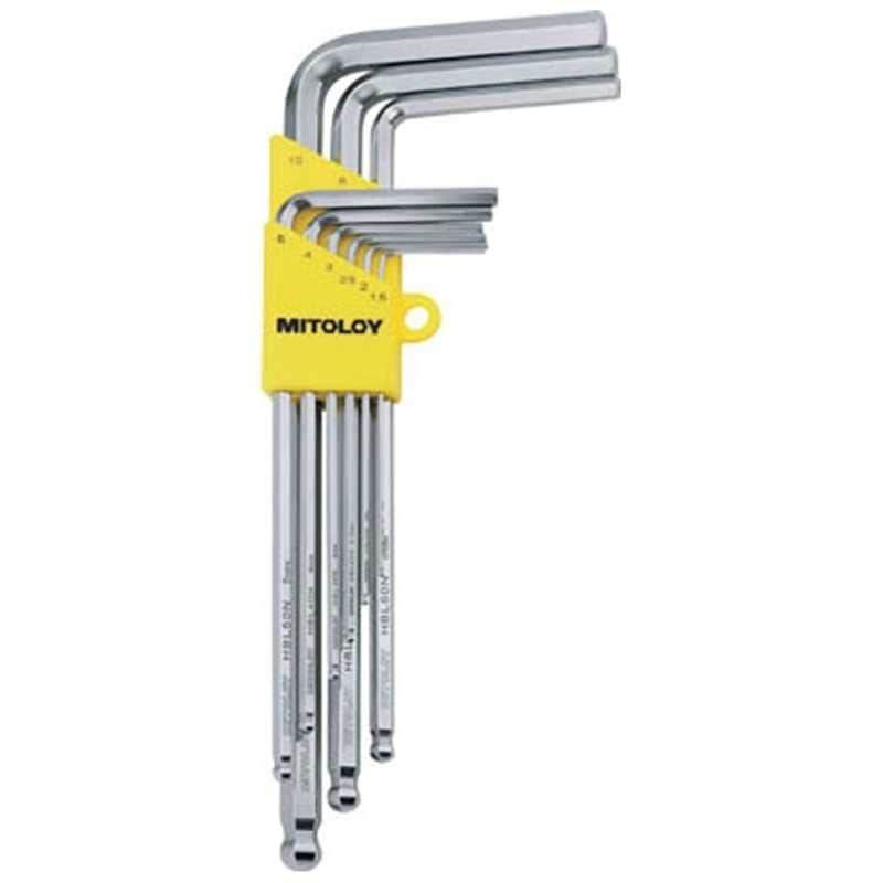 水戸工機　L型ホローレンチ ボールポイント ネオ ホルダー9本組　HBL900N