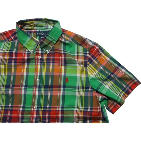人気ブランド新作豊富 ボーイズサイズ 半袖 ボタンダウンシャツ グリーン boys PR2-276 半袖シャツ