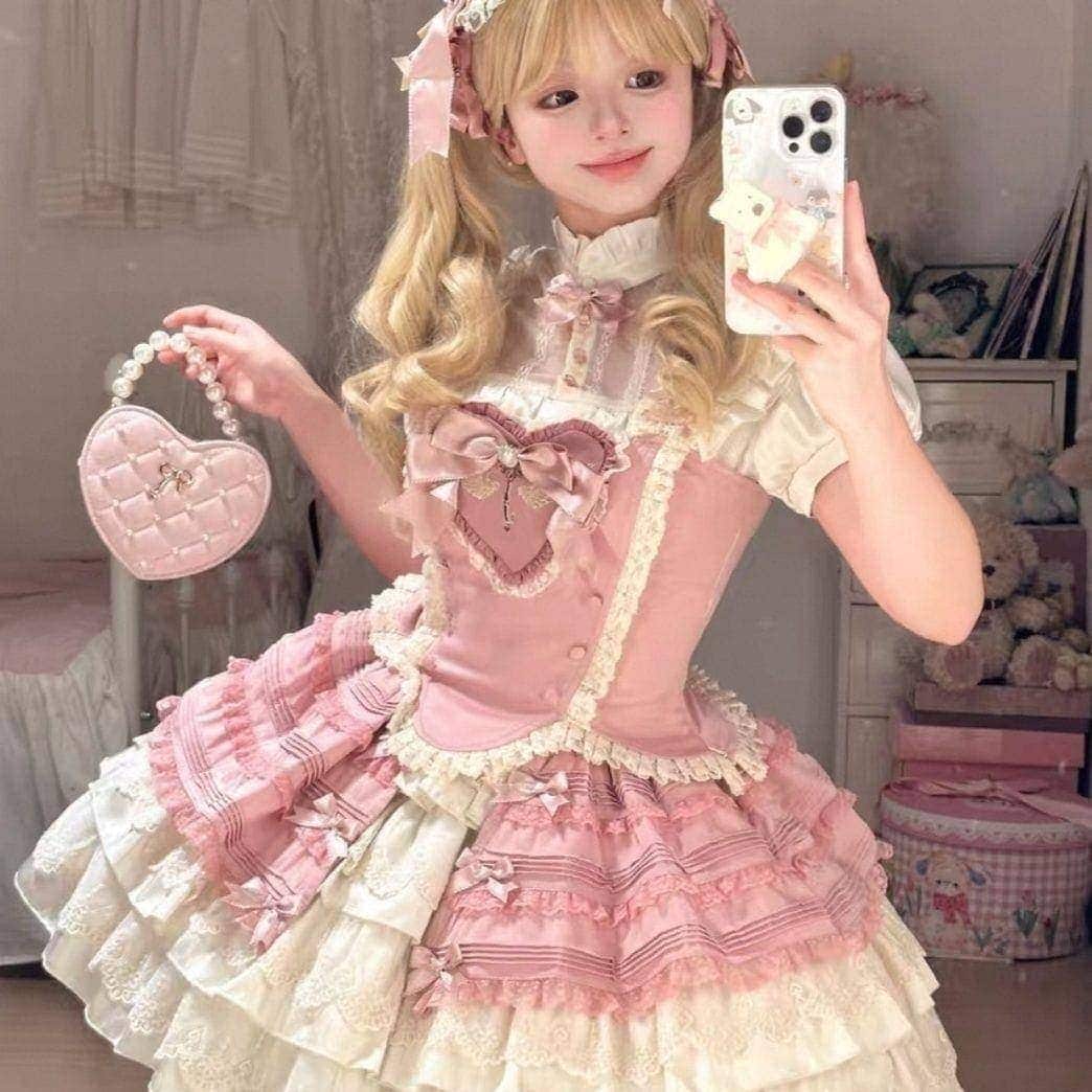 アメリカンハロウィンロリータ ロリータ 二次元 メイド服量産型地雷系 スリーピースセット コスプレ コスム ワンピース