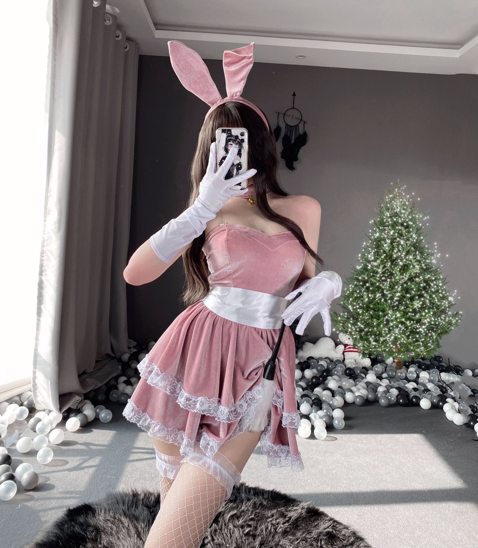 hot!!!サンタコスプレクリスマス衣装女性セクシークリスマス下着制服ハロウィン演出服セットバニーガール舞台キャラクターパフォーマンス服 5,132円