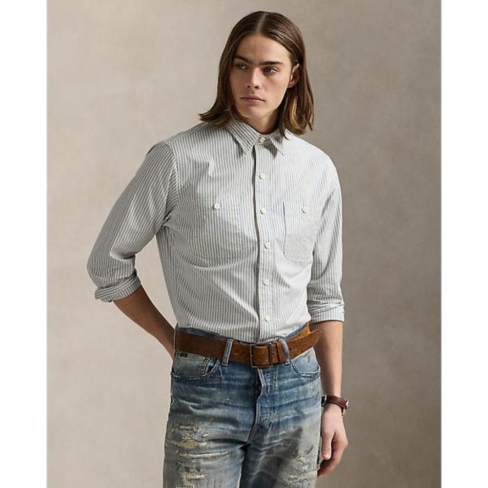 ポロラルフローレンメンズクラシックフィットストライプワークシャツ (MNPODSH37620601101)