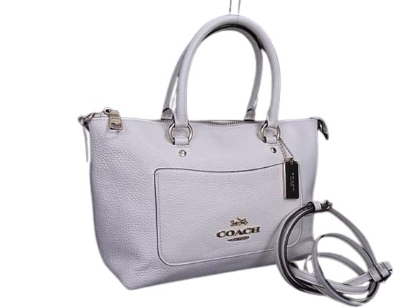 コーチ ハンドバッグ ミニ エマ サッチェル レザー F31466 2WAY ショルダーバッグ ホワイト系 トートバッグ ショッピングバッグ 鞄 ブランド ビジネス 斜め掛け【本物保証】