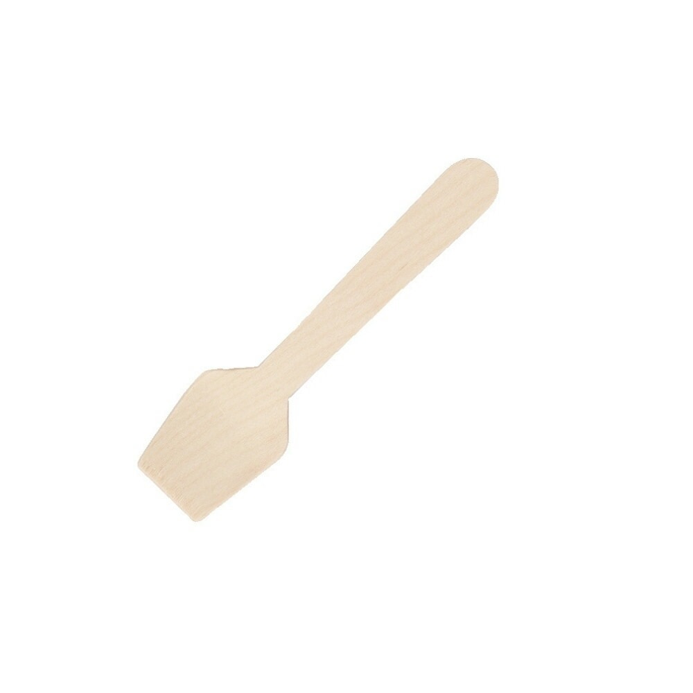 使い捨て木製カトラリー　角スプーン　#95　単袋（個包装あり）　500本×2箱（1000本）【取り寄せ商品・即納不可・代引き不可・返品不可】