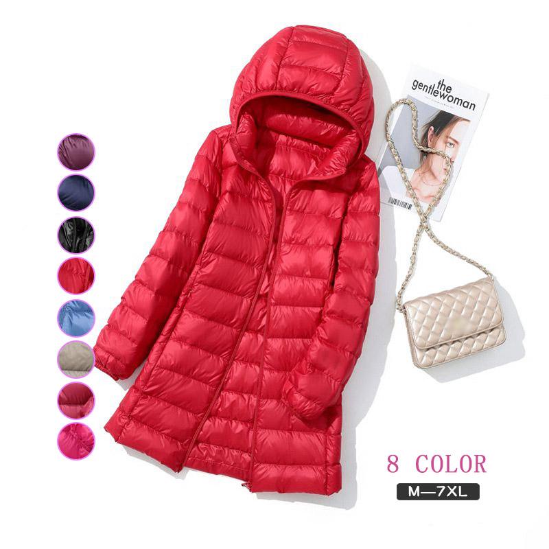 ライトアウター ダウンコート ブルゾン ダウン 無地 ロング丈 レディース 暖かい 軽い インナー ファスナー フート付き 取り外す可能 送料無料 爆買