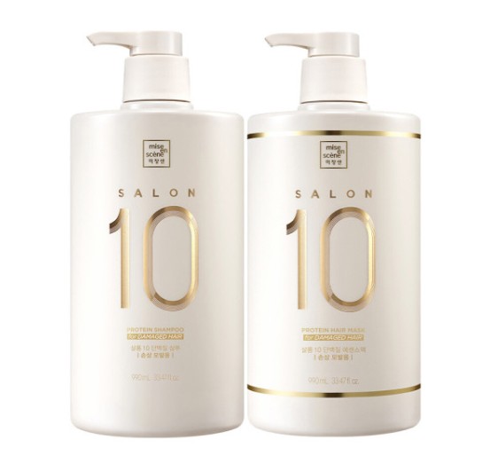 【超大容量 990ml×2本】サロン10 プロフェッショナル シャンプー & トリートメント セット タンパク質 10倍補修 ダメージケア 艶髪 サロンケア 集中補修 韓国ヘアケア