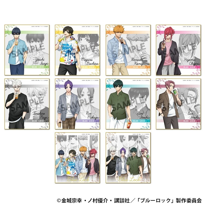 【新品/公式】 ブルーロック_描き下ろしトレーディングミニ色紙 日常 ver.【BOX／10個入り】【コンプリートBOX】 公式グッズ