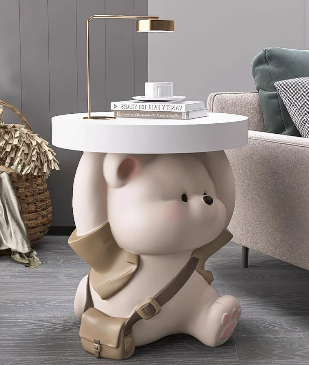 熊 置物 アクセサリー 室内用品 動物テーブル 物置棚 熊テーブル 熊机 コンソール式物置棚 インテリア