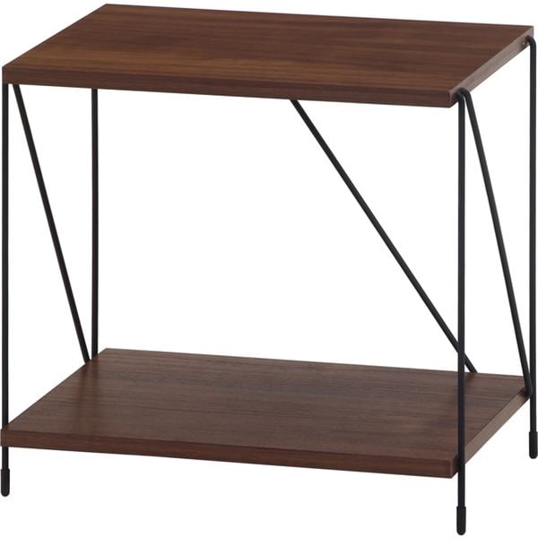 EZBOワイヤーラック2段 約420mm幅 MBR ミドルブラウン 組立式