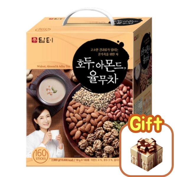 クルミ アーモンドハトムギ 茶 ユルム茶 18gx160本 [+おまけ] ダムト ユルム茶 ダムト茶 ダムトン ハトムギ茶 ハトムギ茶 クルミアーモンド 韓国お茶 韓国ユルム茶 ユルム茶韓国